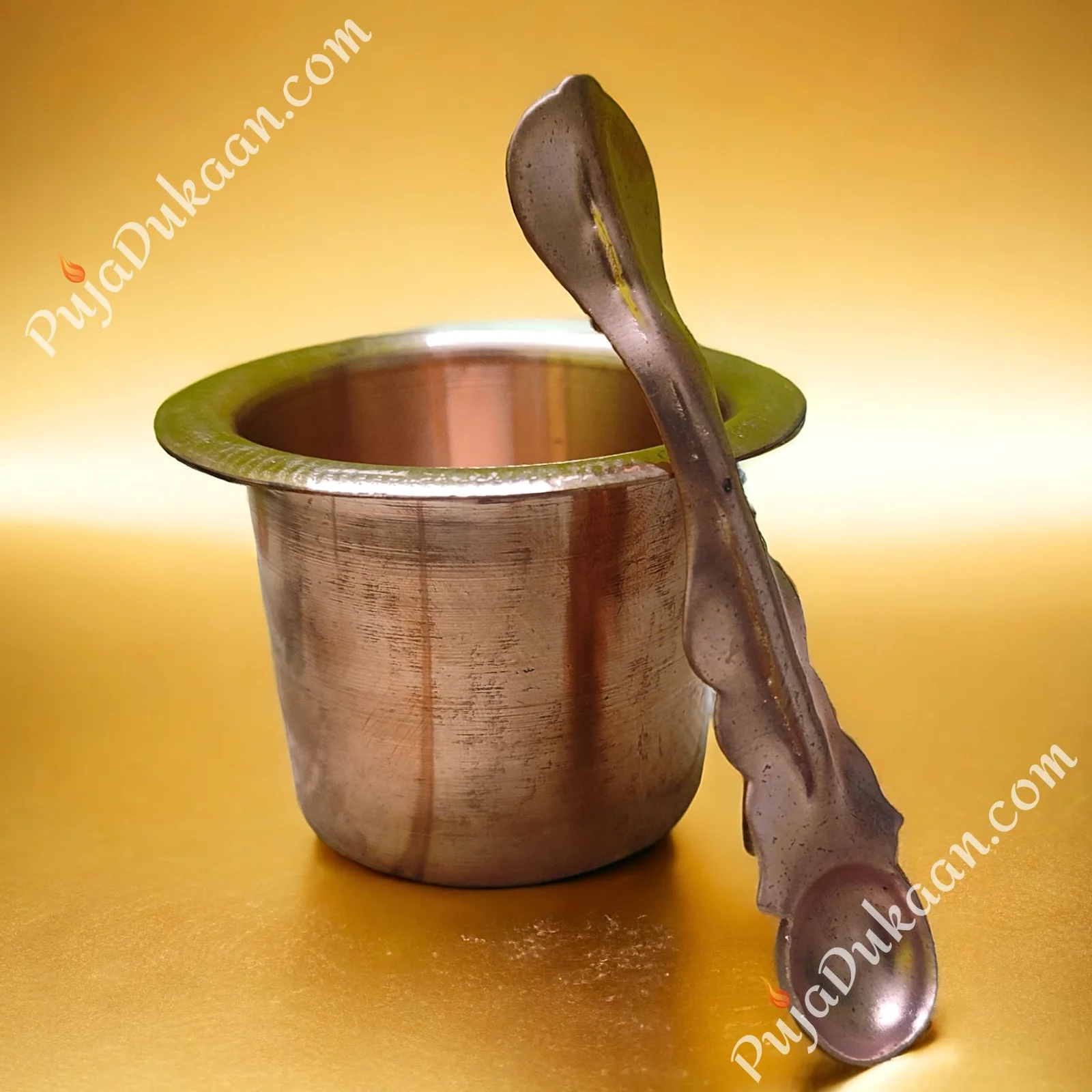 Copper Aachmani & Panch Patra Set